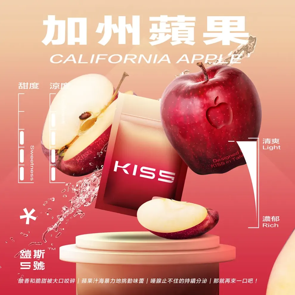 Kis5煙彈加州蘋果口味 Kis5煙彈加州蘋果口味